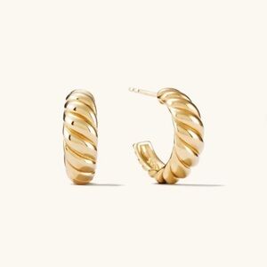 Mejuri Croissant Dome Hoop Earrings